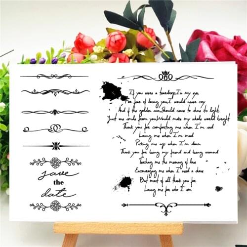 11*16CM Psalms Transparent Clear Stamps / Silicone Seals Roller Stamp For DIY Scrapbooking Photo Album/Card Making