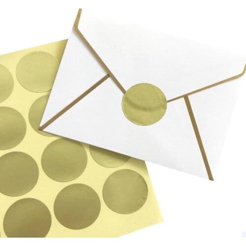 160pcs/lot Round Gold Mini DIY Multifunction Adhesive Sealing Sticker Packaging Sealing Label Sticker Gift Stickers