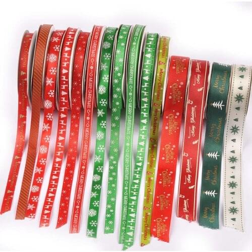 2020 Merry Christmas Ribbons For Gift Cake Wrapping Bows Party Decor Grosgrain Satin Gingham ribbon Hair DIY Accessories C2491