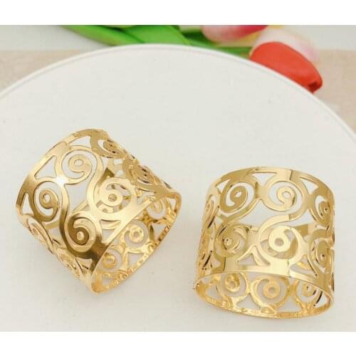 6Pcs Nordic Stytle Napkin Ring High Quality Metal Napkin Buckle Wedding Party West Dinner Table Decoration Serviette Rings