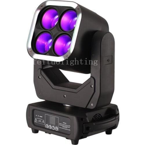 6pcs/Lot New Lyre Zoom Moving Head Led 4 x 60w + 64x1.5w RGB Leds Sound Activated Or Auto Operation Wash Zoom Moving Head Light