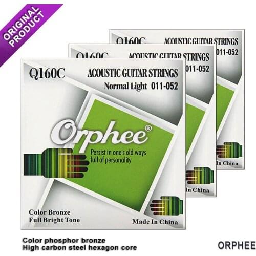 YUEKO Acoustic Guitar Strings Color Bronze Full Bright Tone Q160C 5 pieces Guitar String Guitar Accessories part Guitarra