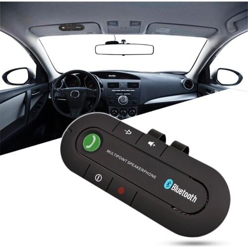 Kebidu Bluetooth Car Kit Wireless Bluetooth Speaker Receiver Phone MP3 Music Player Sun Visor Clip Speakerphone Calling