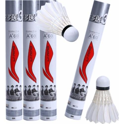 Mayitr 15PCS Training Badminton Shuttlecocks Entertainment A+60E White Goose Feather Shuttlecocks With Tube Game Sport Balls