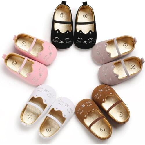 Cute Baby Girls Cartoon Infant Prewalker Princess Soft Non-Slip Shoes First Walkers Shoes For 0-18 Months
