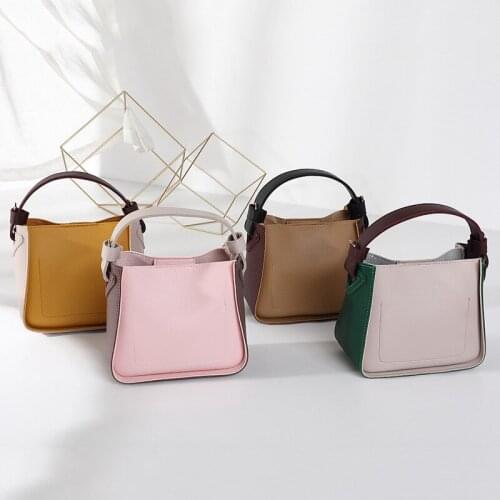 Fashion Women Small Pu Leather Handbags Bucket Bag High Quality Crossbody Bags for Women Designer Ladies Purses Messenger Bags