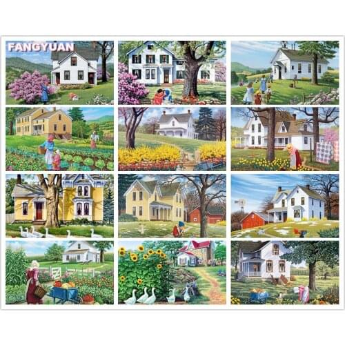 5D Diy Diamond Painting Accessories Grassland Scenic Full Drill Cross Stitch Kit Picture Diamond Embroidery Mosaic Home Decor