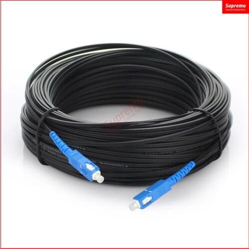 100M Outdoor Drop Cable SC UPC Simplex FTTH Drop Patch Cable Singlemode Fiber Optic Patch Cord FTTH Fiber Optic Jumper Cable