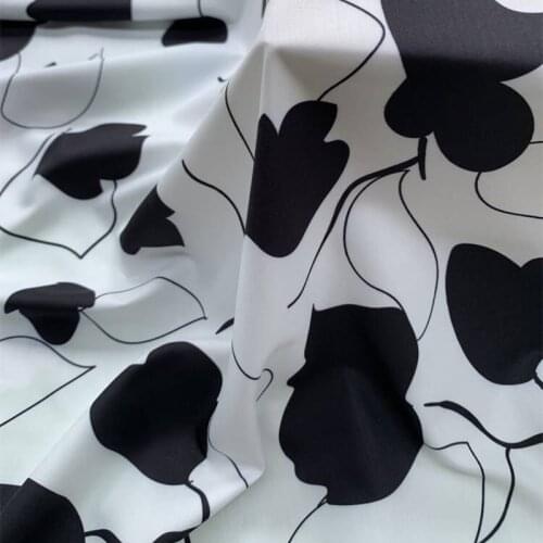 Polyester cotton fabric dress high-end floral pattern customization European designer fashion floral printed cloth patchwork z39