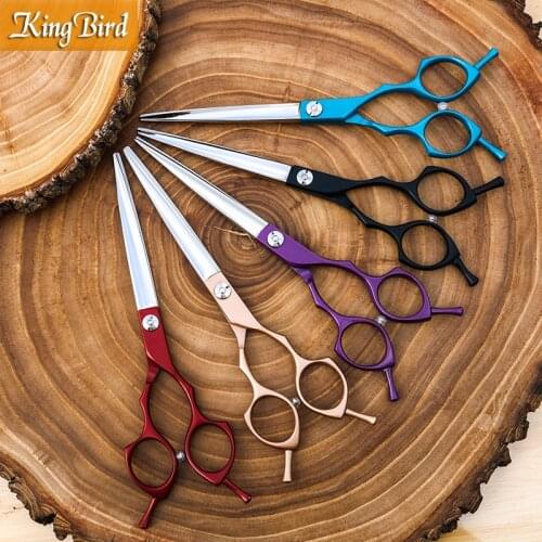 Professional Dog Grooming Scissors 6.5 Inch Dog Hair Scissors Pet Scissors Purple Red Black Blue Golden Kingbird NEW