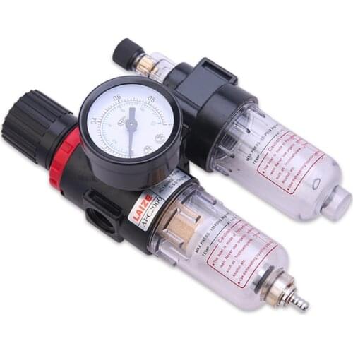 AFC-2000 1/4" BSPP Pneumatic Filter Regulator Oil Water Separator Air Filter Two- piece Air Source Processor