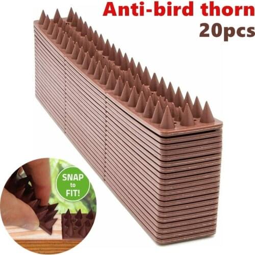 20pcs Bird Repellent Garden Fence Wall Spikes Anti-bird thorn Practical Deterrent Anti-theft Fencing Anti Cat invasion greenh