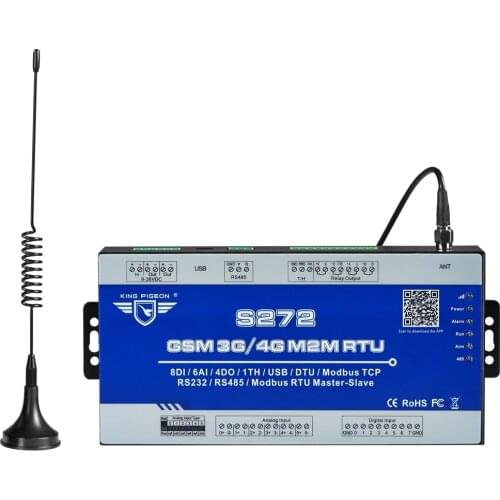 S272 GSM GPRS 3G/4G M2M RTU multi I/O port remote terminal unit for BTS monitoring,telemetrically,access control,gate opener