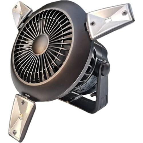 Solar Light with Fan Outdoor Camping Light Tent Lantern Rechargeable Fan Light Pendant Tree Light Night Lamp for Street Patio