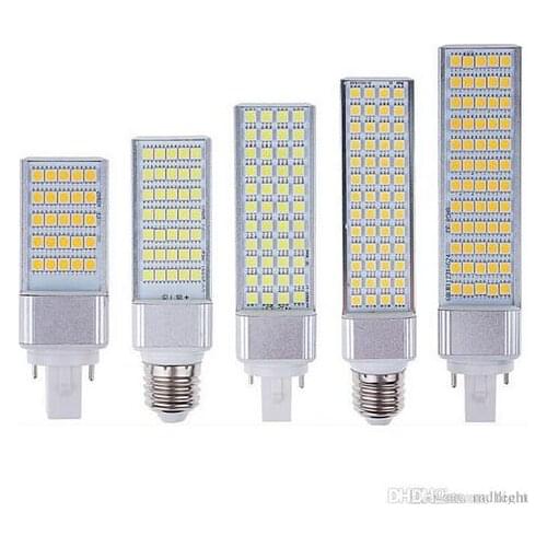 G24 LED Bulbs 5W 7W 9W 12W 13W 15W E27 LED Corn Bulb Lamp Light SMD 5050 Spotlight 180 Degree AC85-265V Horizontal Plug Light