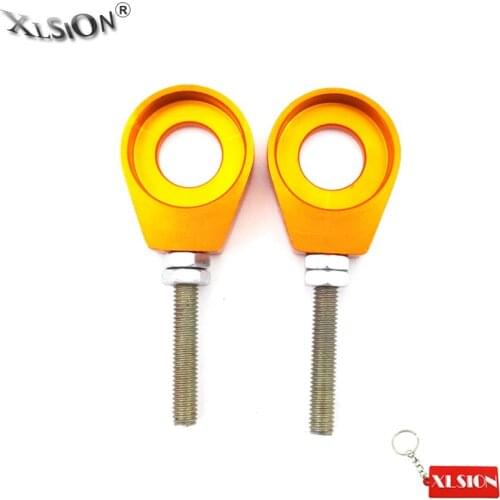 XLSION Gold 15mm Axle Chain Adjuster Tensioner For Chinese 50cc 90cc 110cc 125cc 150cc CRF Thumpstar Coolster Pit Dirt Bike