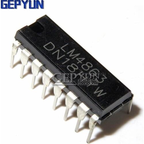 10PCS LM4863D DIP16 LM4863 audio amplifier IC Gepyun