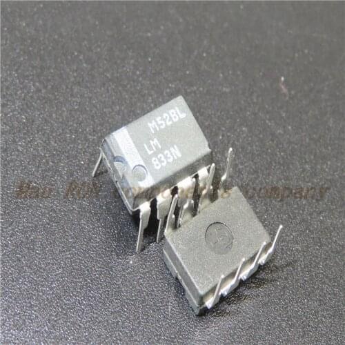 10PCS/LOT LM833N LM833 DIP-8 Dual channel low noise operational amplifier In Stock New Original Quality 100