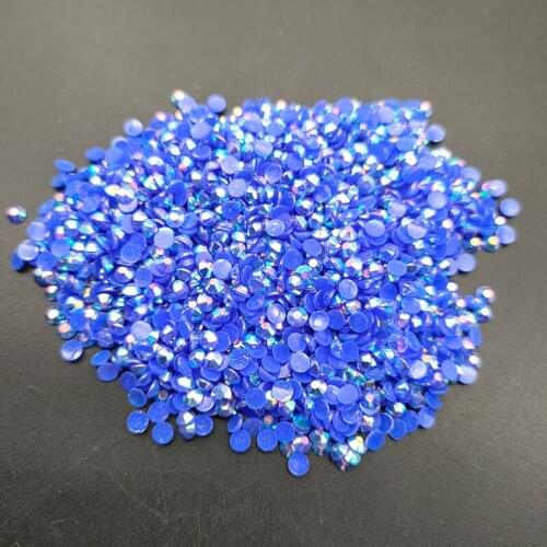 4mm 2000pcs/Bag Resin Jelly Rhinestones Round Flatback Strass StonesFor Clothes 3D Nail Phone Art Decoration Glue On Crystal
