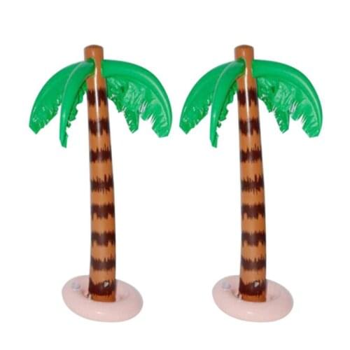 90cm Inflatable Coconut Tree Beach Pool Party Drink Holder PVC Toy Hawaiian Tree Funny Jungle Large Toy Summer Beach Party Decor
