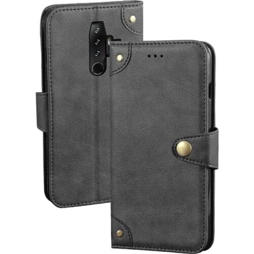 For Blackview BV6300 Pro Case Retro Magnetic Flip Wallet Leather Capas Case Blackview BV5500Pro Cover Unique Metal Buckle Design
