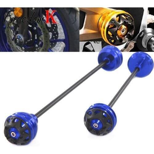 For YAMAHA MT-07 T07 MT 07 FZ-07 FZ07 2014-2021 2020 2019 Motorcycle Front & Rear Wheel Fork Axle Sliders Cap Crash Protector