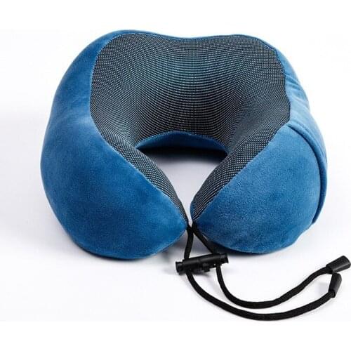 Travel Storage Aircraft Pillow Magnetic Cloth Cervical U-shaped Pillow Memory Cotton Creative Neck Pillow Deep Sleeping