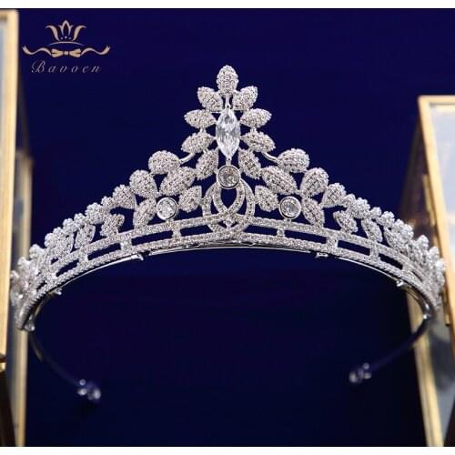 Elegant Simple Bridal Tiaras Crowns Crystal Zircon Wedding Headpieces For Prom Hair Accessory