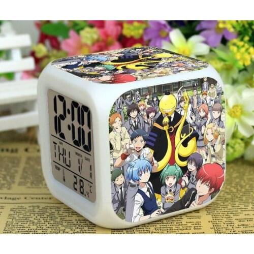 Assassination Classroom seven color Change Digital Alarm Clock Christmas Gifts