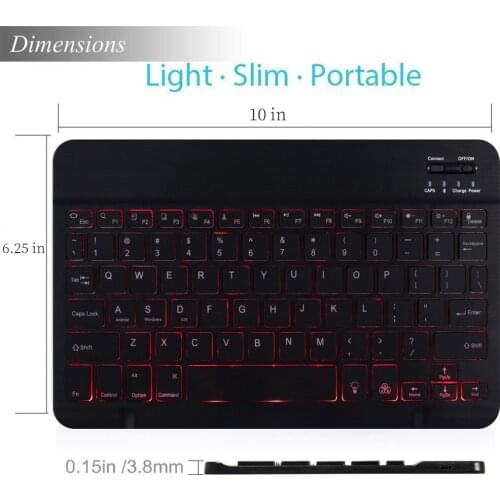 Backlit Keyboard for Tablet Computer Keyboard Tablet Supplies HB030 78 Key Keyboard 3.0 Portable Keyboard