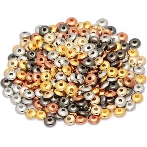 200/400pcs Round Colorful CCB Acrylic Beads Flat Round Loose Spacer Beads for DIY Jewelry Design Necklace Bracelet Accessories