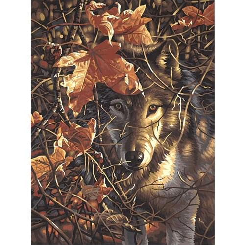 Forest Maple Gray Wolf Diamond Painting Round Square Full Drill Nouveaute DIY Mosaic Embroidery 5D Cross Stitch Animal Picture