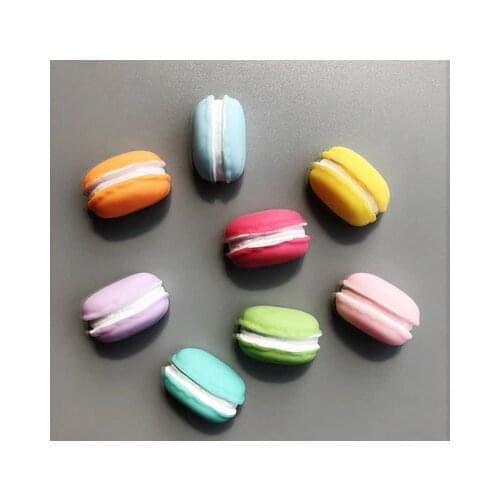 Mini stereo macaron cookies fridge magnet colorful pink blue yellow red orange home kitchen sticker paste decoration office