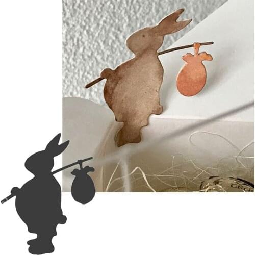 Rabbit Bring An Egg Metal Cutting Dies Egg&Rabbit Dies Scrapbooking 2020 Crafts Cards