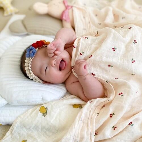 Cute Baby Swaddles infant soft blanket swaddleNewborn Blankets Bath Gauze kids stroller windproof organic cotton baby blanket