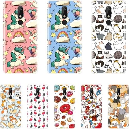 Cute Unicorn Phone Case For Nokia 7.1 6.1 5.1 3.1 2.1 Plus Silicone Soft TPU Back Cover For Nokia 7.1 6.1 5.1 3.1 2.1 Cases