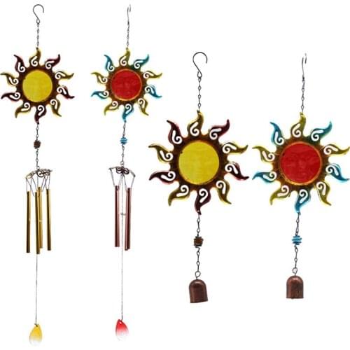 Fashion Retro Wind Chimes Outdoor Garden Porch Balcony Home Decoration Wind Bells Ornament Sun flower Windchimes Room Decor