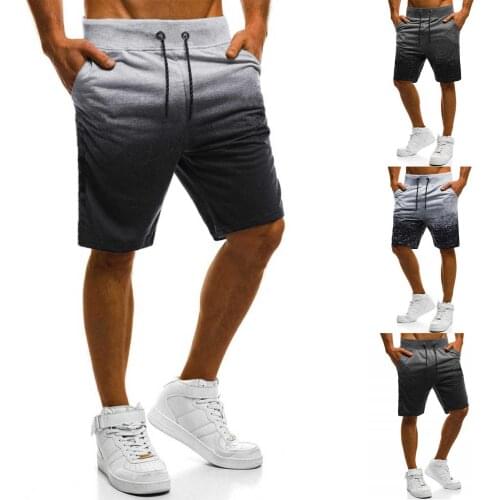 Men Fashion Gradient Sports Shorts Men Stylish Shorts with Pocket for Daily Casual Wear Running Shorts Fitness Jogging Workout