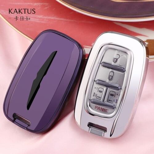 Soft TPU Car Key Case Cover for Chrysler Pacifica Voyager Remote Fob
