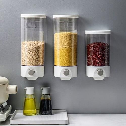 Wall-mounted Storage Jar for Food Press-out Grain Storage Tank Sealed Tank Snack Jars Containers for Kitchen Storage Bottle