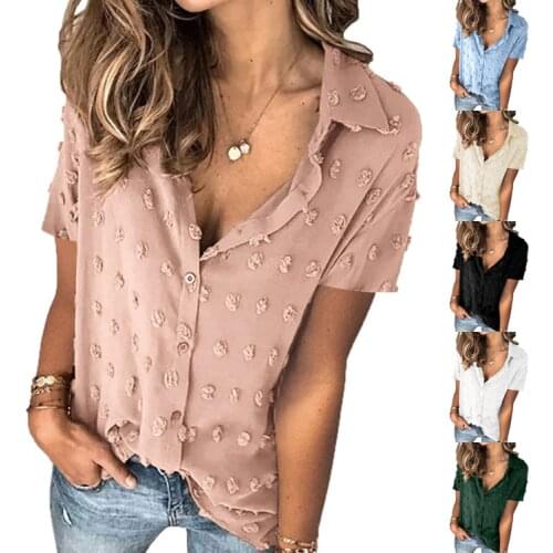 The new 2021 summer collar shirt dress pure color euramerican fashion cultivate ones morality short sleeve blouse