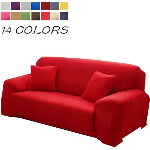 Solid Color Extensible Corner Chaise Lounge Sofa Armchair Slipcover L/C Shape 1/2/3/4 Seater Stretch Tight Wrap All-inclusive