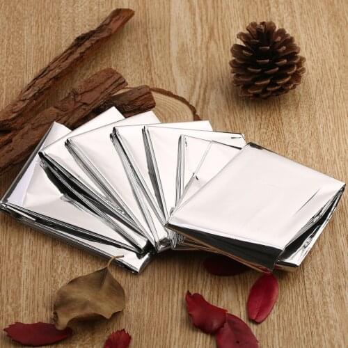 Outdoor Waterproof Emergency Survival Rescue Blanket Foil Thermal Blanket First Aid Sliver Curtain Military Survival Blanket