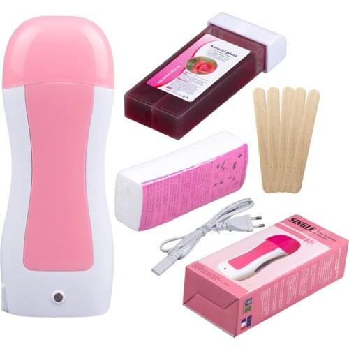 Paraffin Epilator Wax Heater Hair Removal Wax-melt Machine Roll-on Cartridge Depilatory Wax Warmer Mini SPA kit Waxing Paper