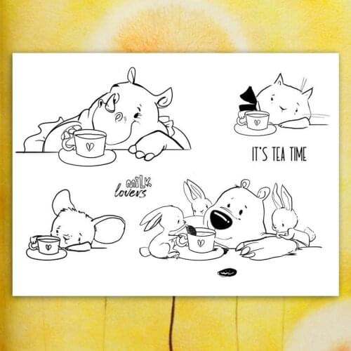 AZSG Dring Milk Clear Stamps For DIY Scrapbooking / Card Making / Album Decorative Rubber Stamp Crafts