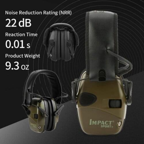SALE Howard Leight R-01526 Impact Sport Electronic Earmuff Shooting Protective Headset Foldable new W