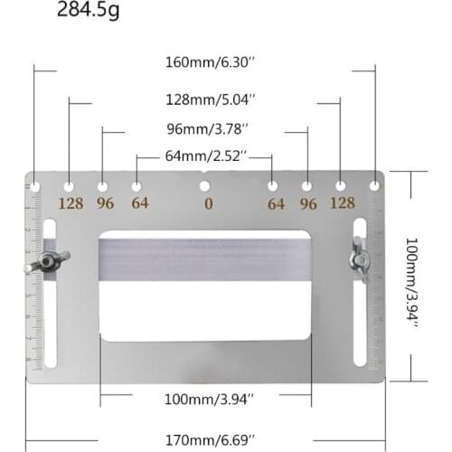 Stainless Steel Door Furniture Handle Punch Locator Template Wood Drill Guiding Mulitifunction Woodworking