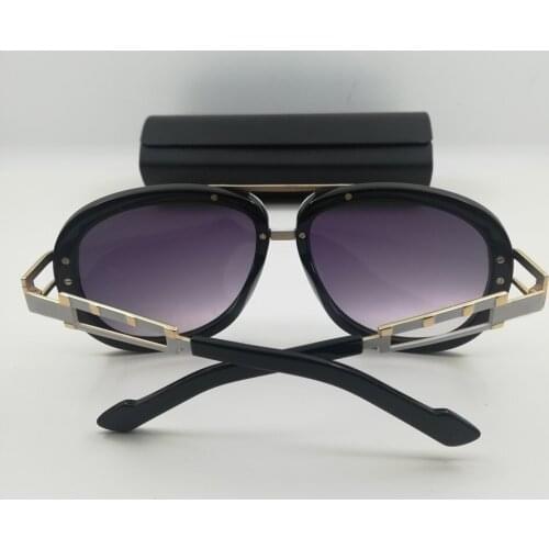 TOP Fashion Rivet Frame New CZ Original Sunglasses Double Beam Glasses UV Prevent Dizziness Sun glasses Personality Polarized