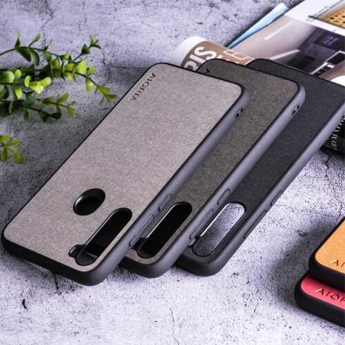 Textile case for Xiaomi Redmi Note 8 pro Hard PC + Soft TPU + Textile skin covers coque fundas for Redmi note 8