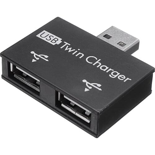 USB 2.0 Male to Twin Charger Dual 2 Ports USB Splitter Hub Adapter Converter Charging USB Wire Plug DC 5V